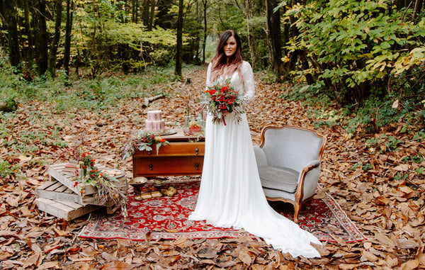 Woodland themed wedding shoot