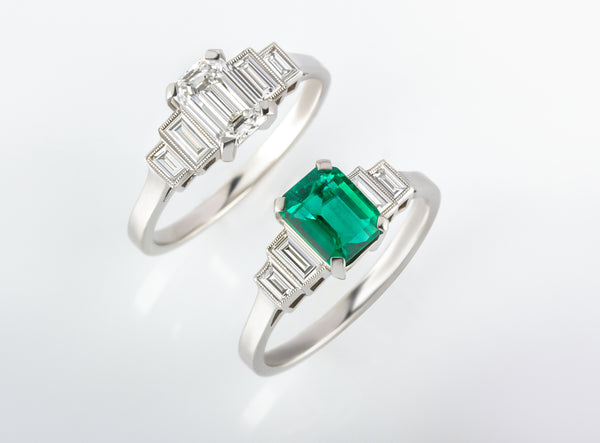 Emerald cut engagement rings buy online or in London