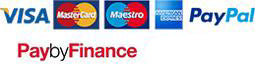 We have various payment methods including VISA, MasterCard, Maestro, American Express, PayPal and Novuna
