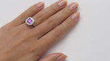 Natural Purple Sapphire Engagement Ring in the Art Deco Style
