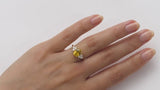 Yellow sapphire and diamond engagement ring video