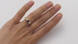 Sapphire and Diamond Three Stone Ring in Yellow Gold