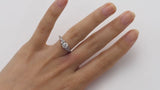 Edwardian Diamond Flower Ring in Platinum