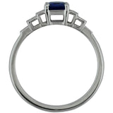 Side view 1930s sapphire engagement ring
