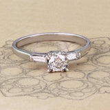 Platinum 1920s style engagement ring