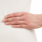 Curved Diamond Wedding Ring in Platinum