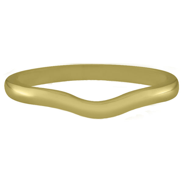 Gently Curved Yellow Gold Wedding Ring