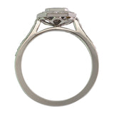 Sapphire cluster ring in platinum