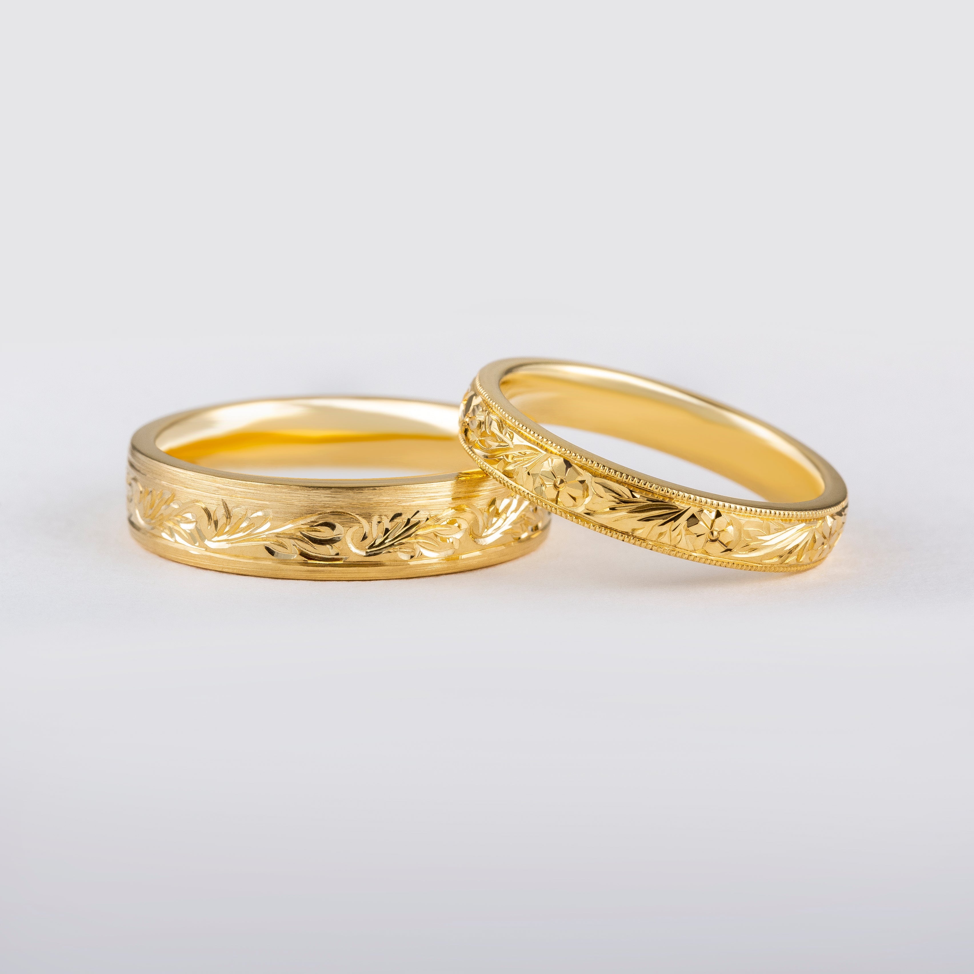bespoke hand engraved wedding rings