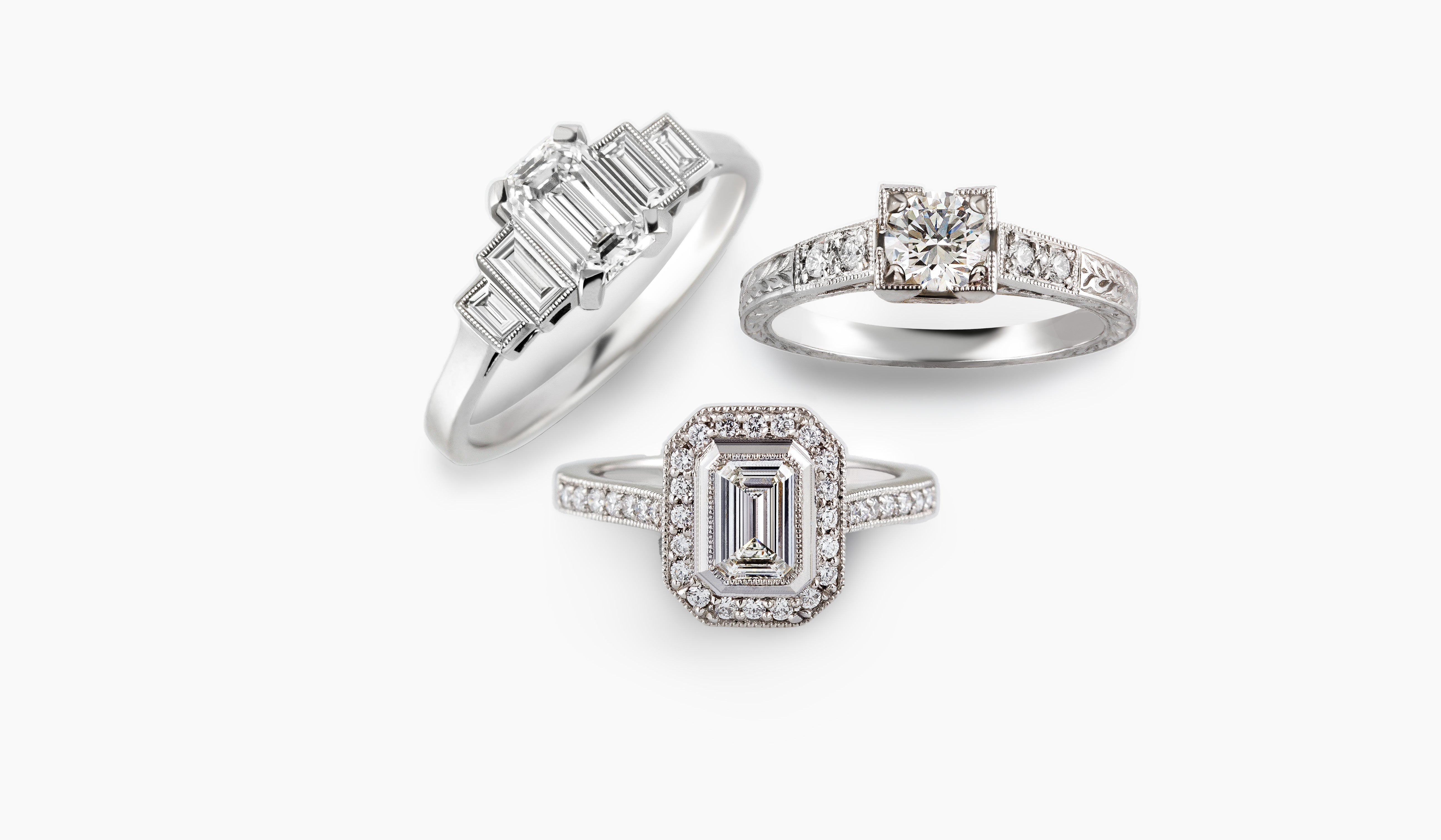 Natural Diamond Engagement Rings - The London Victorian Ring Co