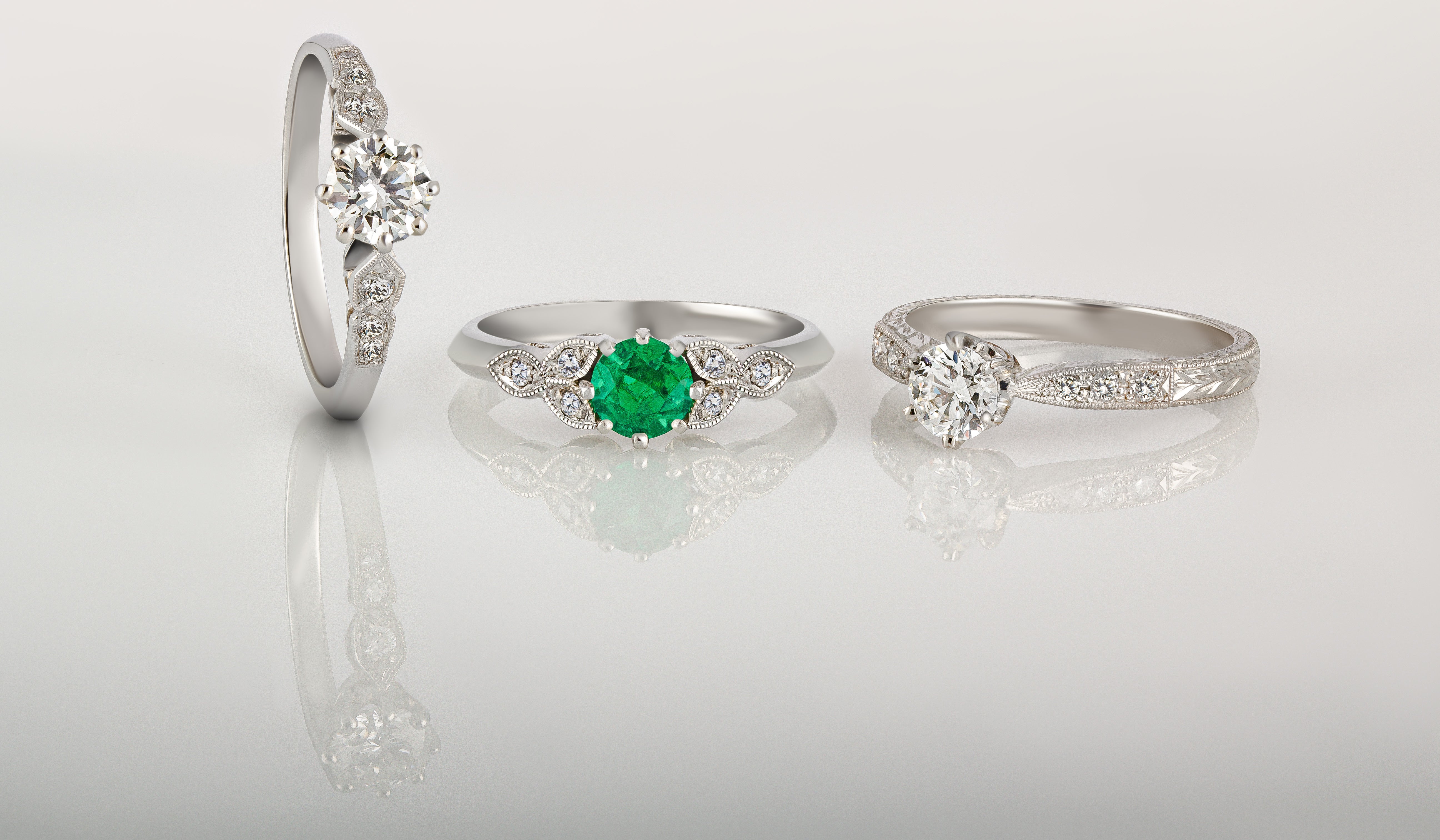 round brilliant cut engagement rings