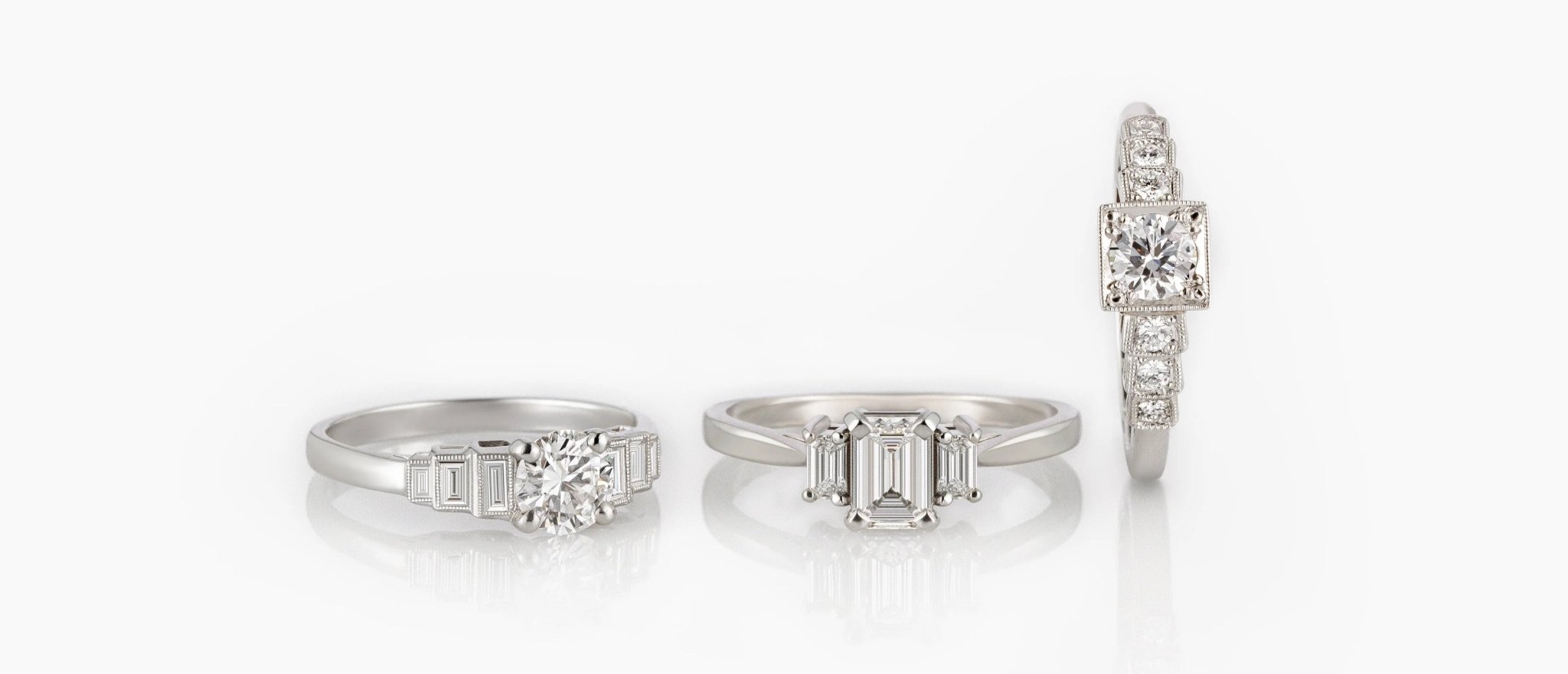 Art Deco Engagement Rings - The London Victorian Ring Co
