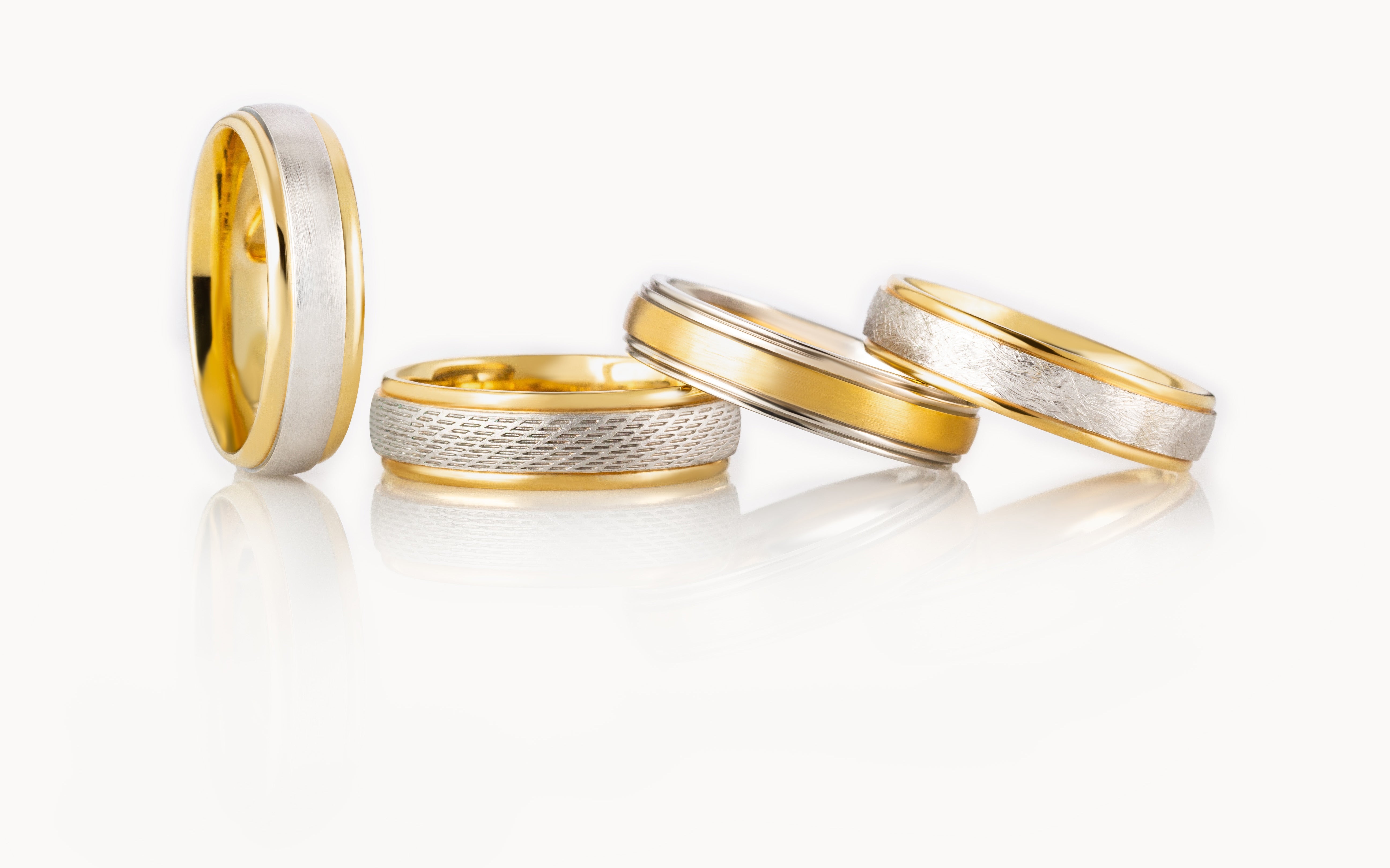 Brushed Men's Wedding Bands - The London Victorian Ring Co