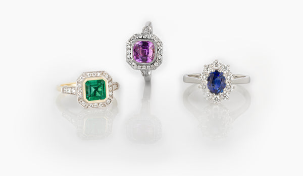 Vintage Halo Engagement Rings - The London Victorian Ring Co