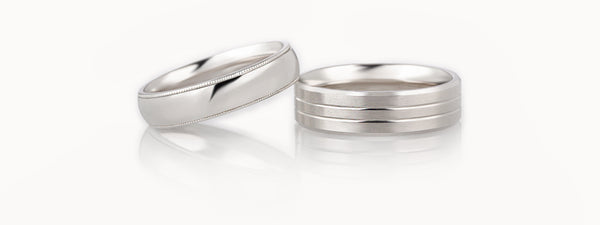 Men's Platinum Wedding Rings - The London Victorian Ring Co