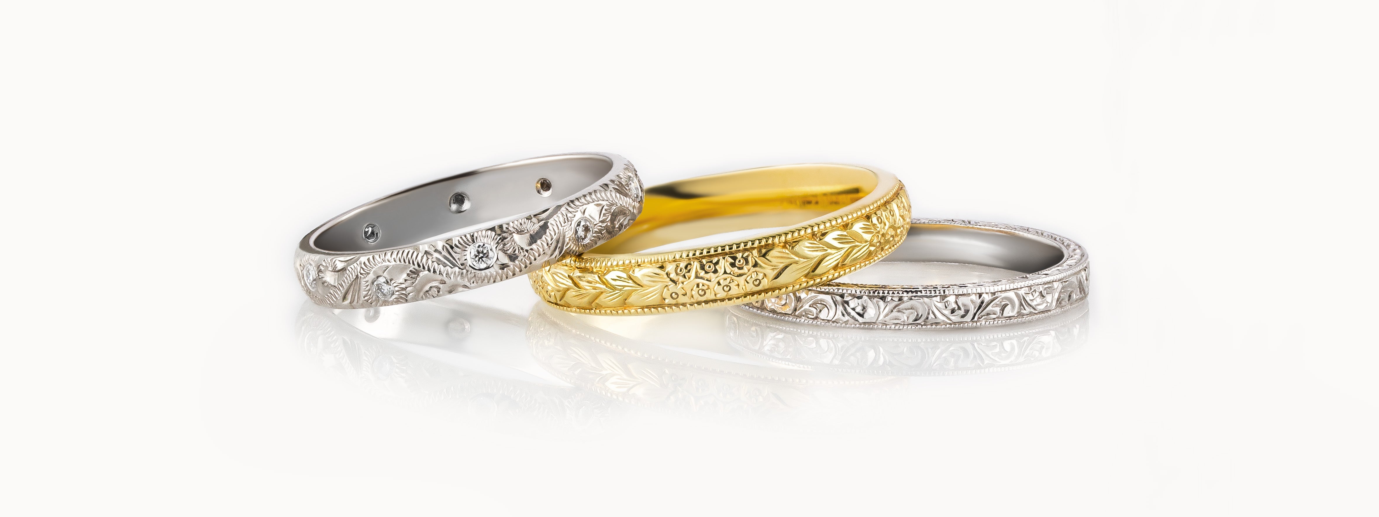 Engraved Wedding Bands - The London Victorian Ring Co