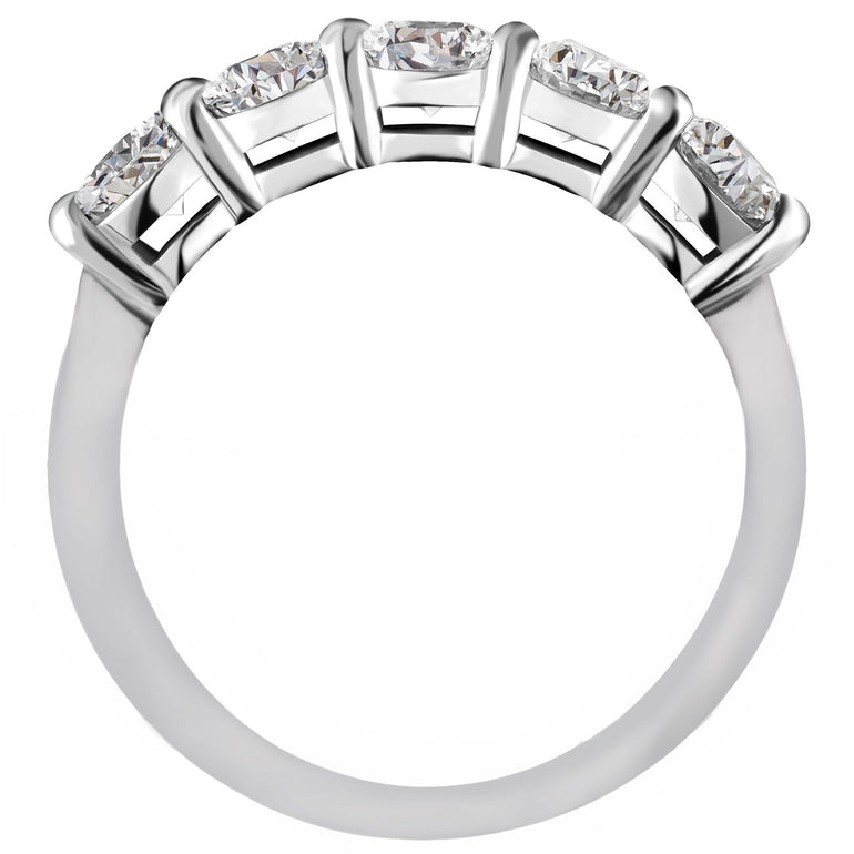 18ct white gold and diamond five stone engagement or wedding ring