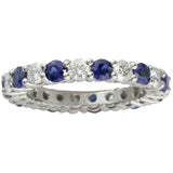 18ct white gold sapphire and diamond eternity ring