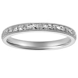 2.5mm Orange Blossom Wedding Ring in 18ct White Gold