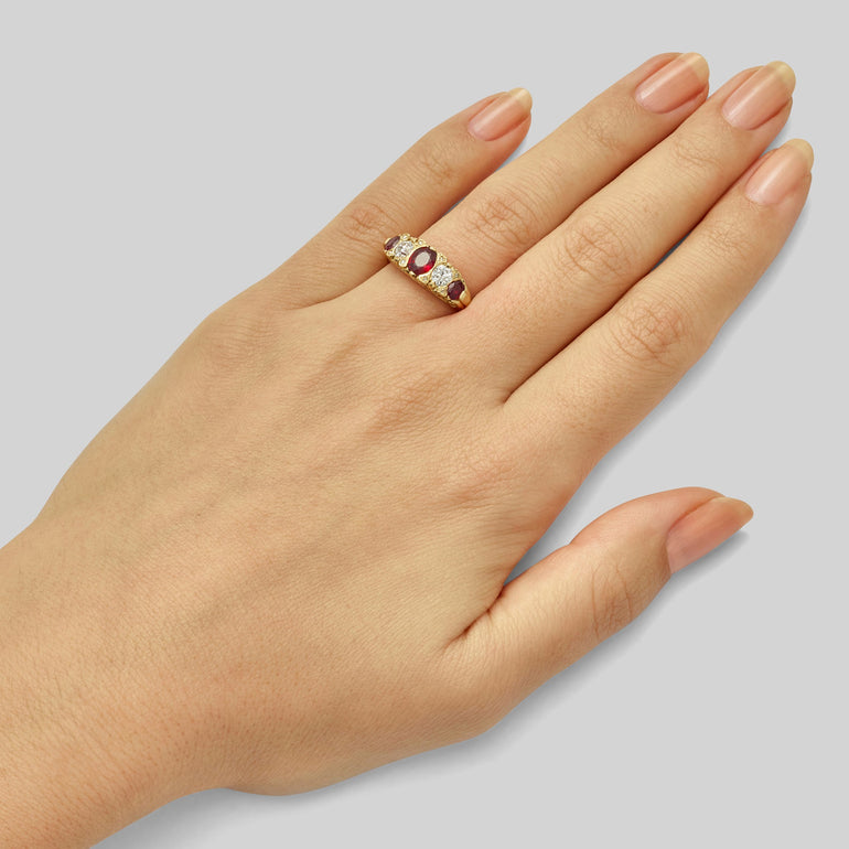 Victorian ruby and diamond ring