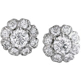 Victorian Style Diamond Cluster Earrings UK