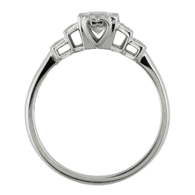 Heart design in unique Art Deco style diamond