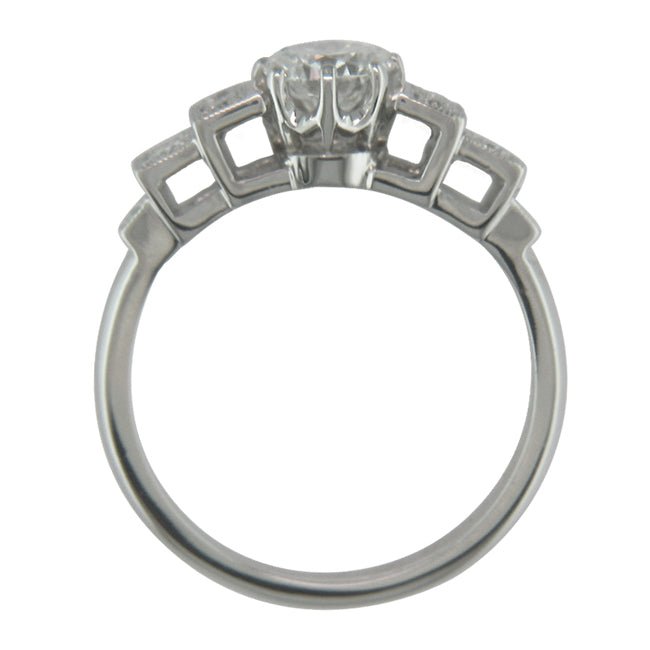 Side view of exclusive 1930s ring design