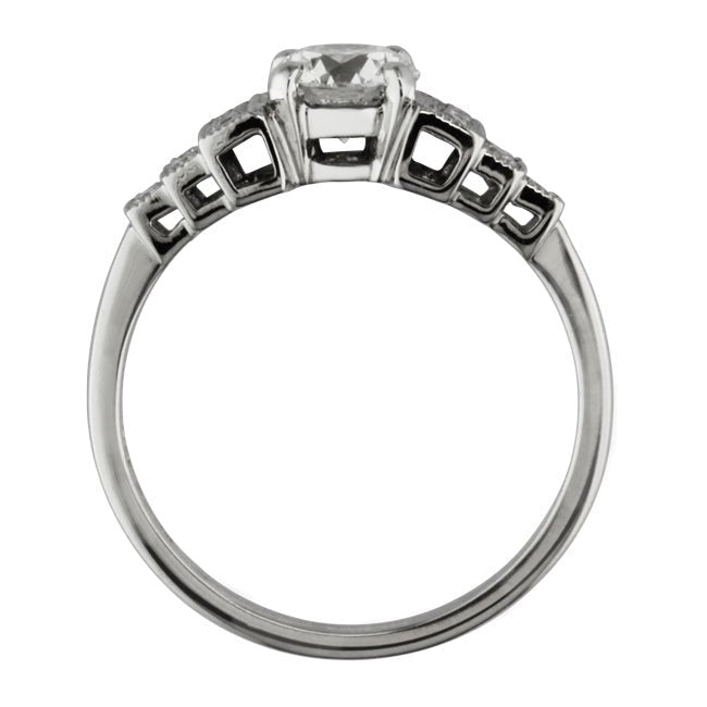 Round Diamond Vintage Ring - Side View