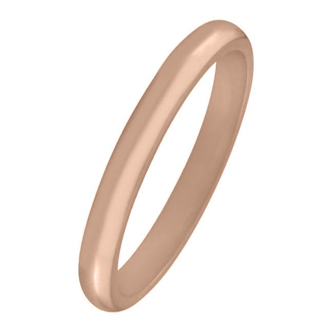 Plain classic wedding ring 2.5mm rose gold