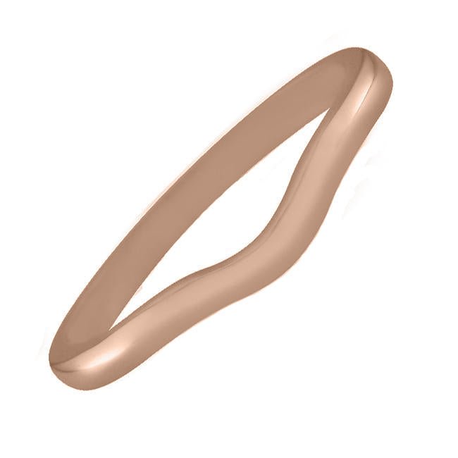 Rose gold wedding ring for women