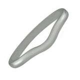 Shaped white gold wedding ring UK