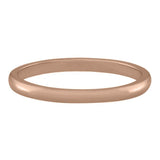 Plain classic wedding ring 2mm rose gold