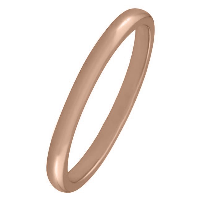 Plain classic wedding ring 2mm rose gold