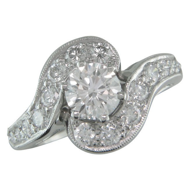 Unusual art deco diamond cluster ring
