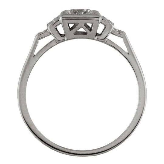 Vintage Style Round Diamond Ring with a Unique Square Centre – The ...