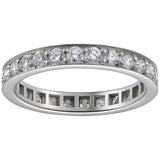 3mm eternity band in platinum with a full circle of diamonds