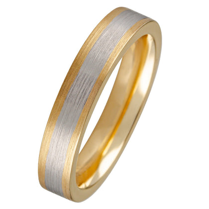 4mm two tone mens wedding band