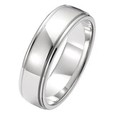 6mm platinum soft court men's wedding band