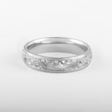5mm court platinum mens wedding ring in paisley on paper