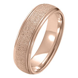 6mm decorative rose gold mens wedding ring