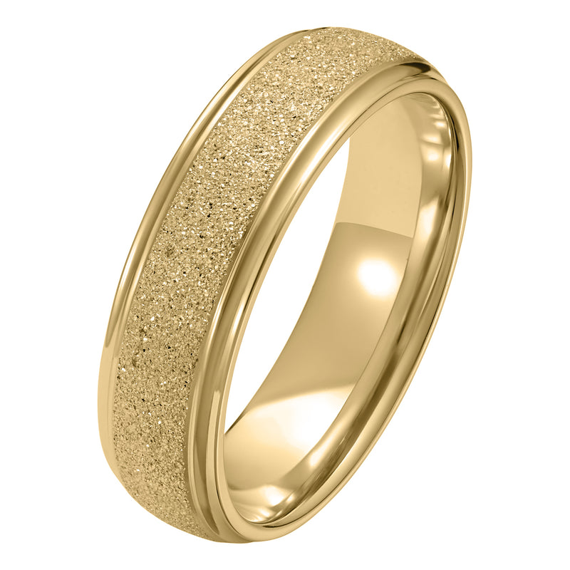 6mm yellow gold wedding band for men