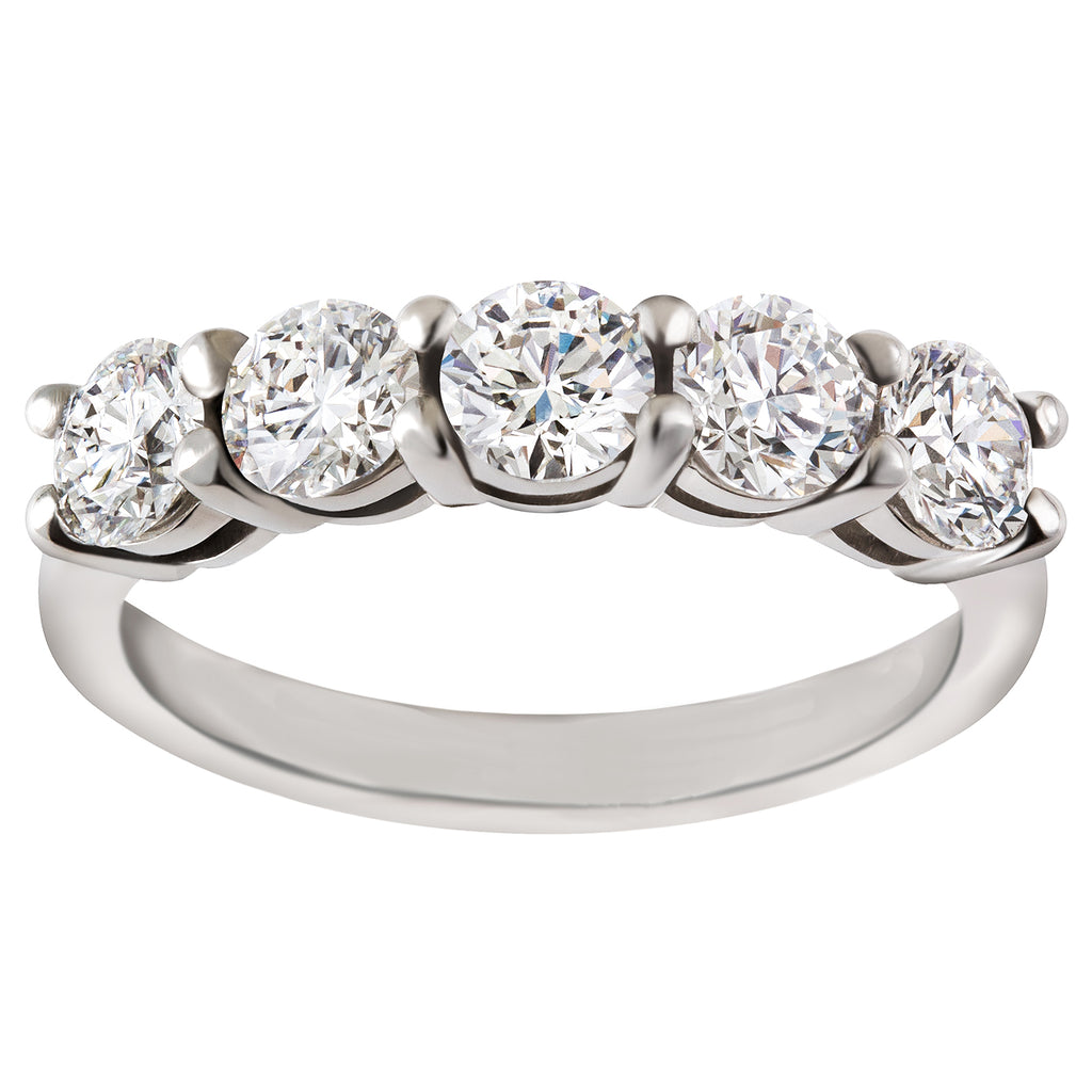 Arria London Blue Topaz and Diamond Bezel Set Milgrain Womens Eternity Ring  Stackable 1.78 ctw* 14K White Gold | TriJewels