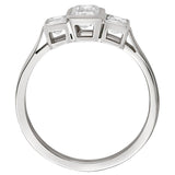 Lab Grown diamonds 3 stone ring in 18ct white gold. Made in London