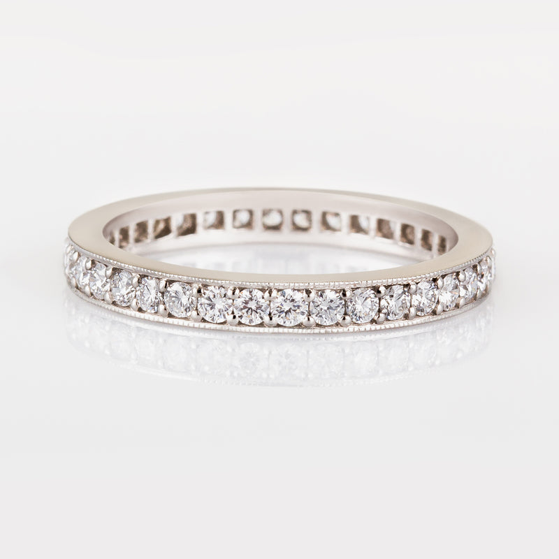 Diamond eternity ring with 2.5mm width in platinum