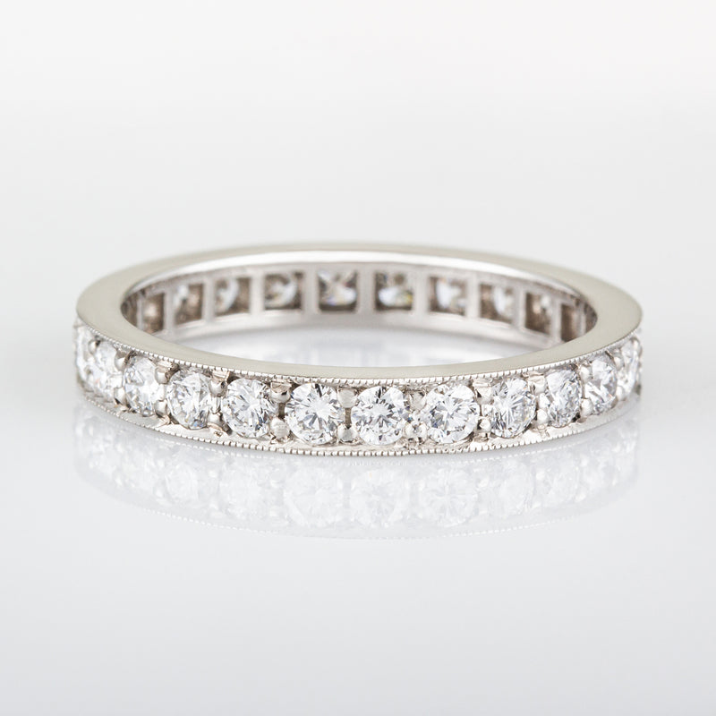 Diamond eternity ring with 3mm width in platinum