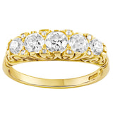 Half hoop diamond engagement ring in 18ct yellow gold. made in Hatton Garden