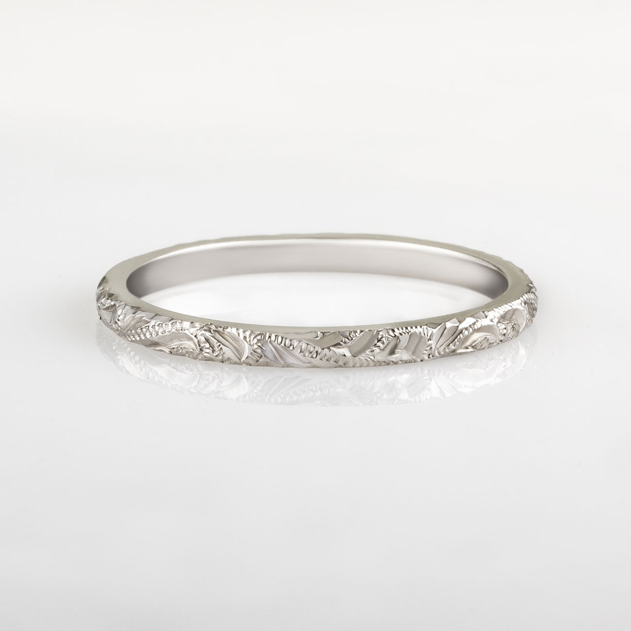 Scrolled Patterned Engraved Wedding Ring | Made in London – The London ...