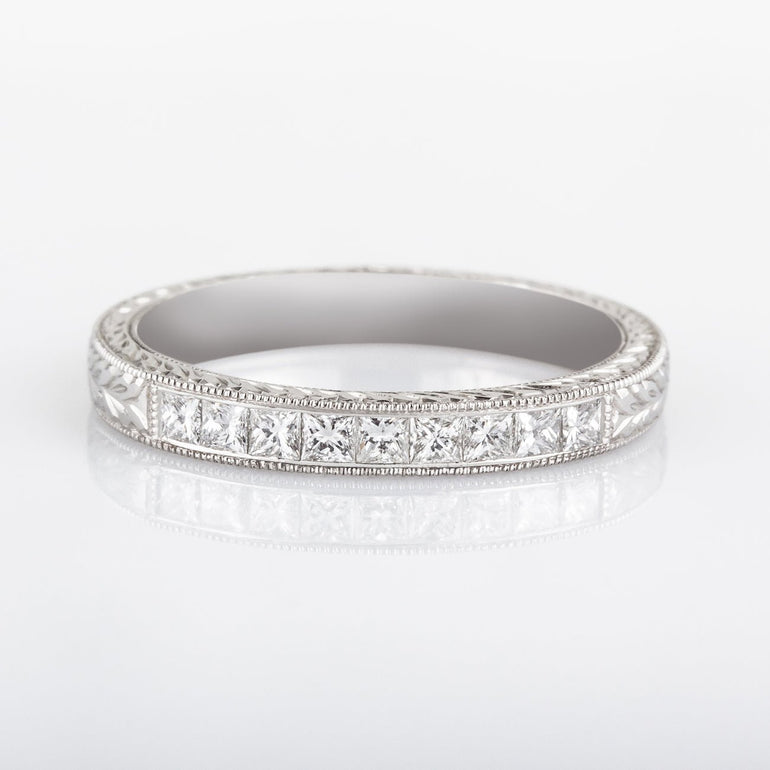 Princess cut diamond wedding ring