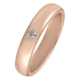 Rose gold 4mm men's diamond wedding band