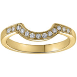 Round shaped diamond wedding ring in 18ct yellow gold